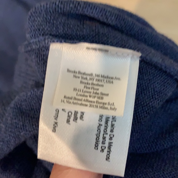 Brooks Brothers Blue Merino Sweater Vest - Picture 3 of 4